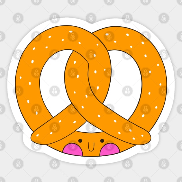 Smiling Pretzel Sticker by Sam Pernoski